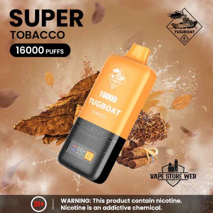 TUGBOAT Super 16000 Puffs 50MG Disposable Vape Price in Dubai Tobacco