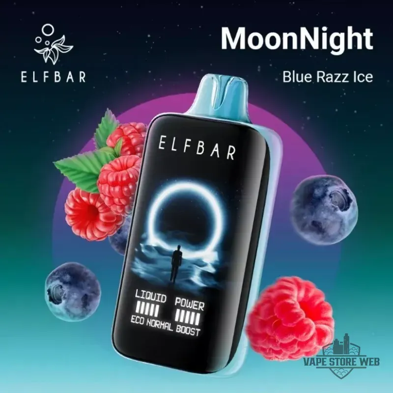 ELF BAR Moon Night 40000 Puffs 50MG Disposable Vape in Dubai 5 elf bar moon night 40000 puffs 50mg disposable vape in dubai blue razz ice