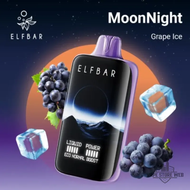 ELF BAR Moon Night 40000 Puffs 50MG Disposable Vape in Dubai 10 elf bar moon night 40000 puffs 50mg disposable vape in dubai grape ice
