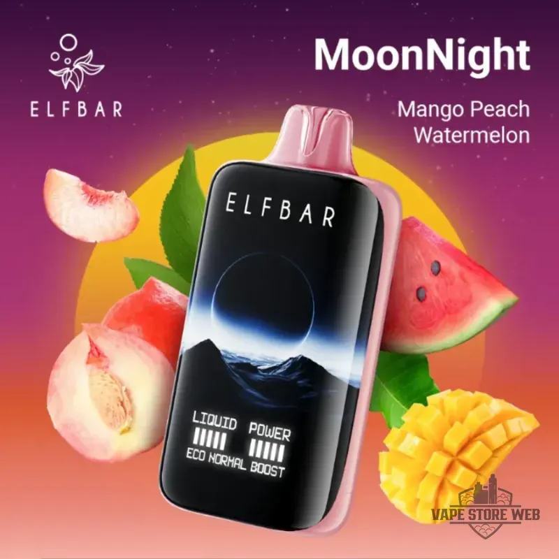 ELF BAR Moon Night 40000 Puffs 50MG Disposable Vape in Dubai 13 elf bar moon night 40000 puffs 50mg disposable vape in dubai mango peach watermelon