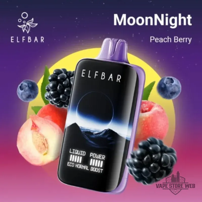 ELF BAR Moon Night 40000 Puffs 50MG Disposable Vape in Dubai 15 elf bar moon night 40000 puffs 50mg disposable vape in dubai peach berry
