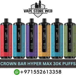 AL FAKHER Crown Bar HYPER MAX 30k Puffs 5MG Disposable Vape Price In Dubai