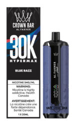 AL FAKHER Crown Bar HYPER MAX 30k Puffs 5MG Disposable Vape Price in Dubai Blue Razz