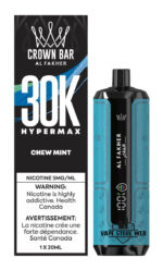 AL FAKHER Crown Bar HYPER MAX 30k Puffs 5MG Disposable Vape Price in Dubai Chew Mint