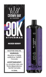 AL FAKHER Crown Bar HYPER MAX 30k Puffs 5MG Disposable Vape Price in Dubai Mixed Berry