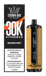 AL FAKHER Crown Bar HYPER MAX 30k Puffs 5MG Disposable Vape Price in Dubai Orange Mint