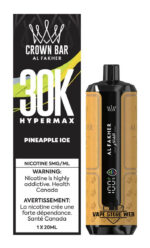 AL FAKHER Crown Bar HYPER MAX 30k Puffs 5MG Disposable Vape Price in Dubai Pineapple Ice