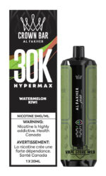AL FAKHER Crown Bar HYPER MAX 30k Puffs 5MG Disposable Vape Price in Dubai Watermelon Kiwi