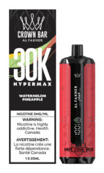 AL FAKHER Crown Bar HYPER MAX 30k Puffs 5MG Disposable Vape Price in Dubai Watermelon Pineapple
