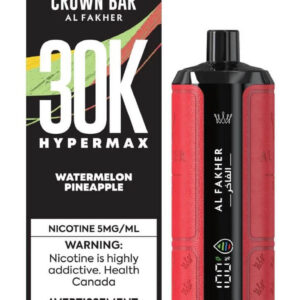AL FAKHER Crown Bar HYPER MAX 30k Puffs 5MG Disposable Vape Price In Dubai Watermelon Pineapple