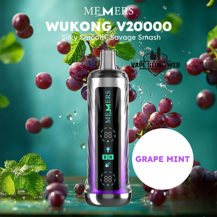 MEMERS Wukong V20000 Puffs Disposable Vape Price in Dubai Grape Mint