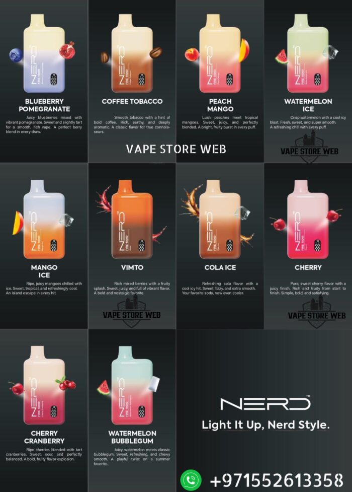 NERD Fire 10000 Puffs 20MG Disposable Vape in Dubai - Image 3