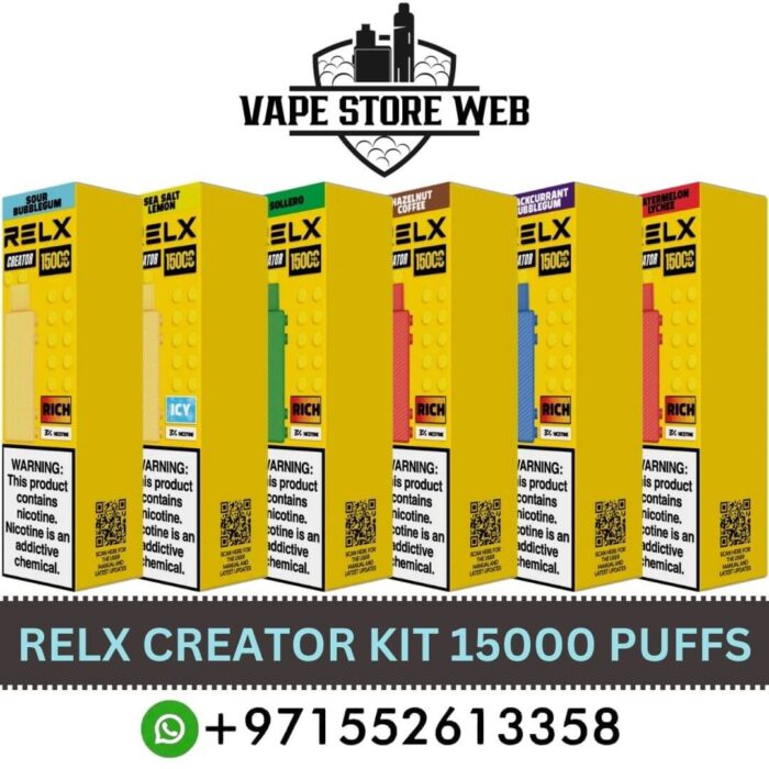 RELX Creator Kit 15000 Puffs Disposable Vape Price in Dubai RELX Creator Kit 15000 Puffs Disposable Vape Price in Dubai