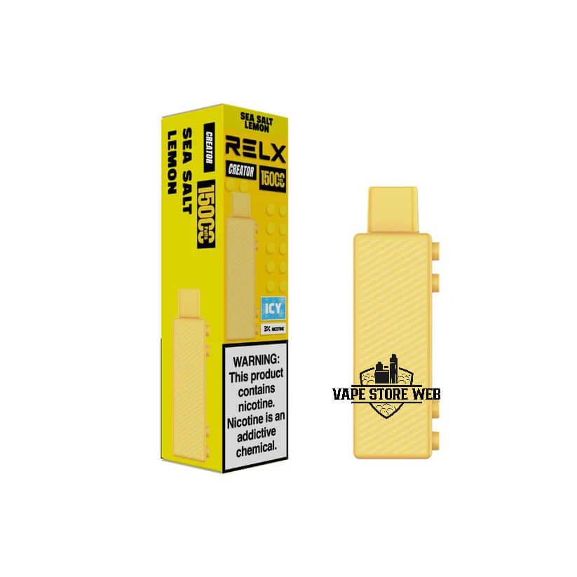 RELX Creator Kit 15000 Puffs Disposable Vape Review – Ideal for Flavor Junkies? 3 RELX Creator Kit 15000 Puffs Disposable Vape Price in Dubai Sea Salt Lemon