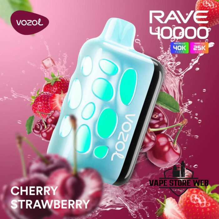 VOZOL Rave 40000 Puffs 50MG Disposable Vape Price in Dubai Cherry Strawberry