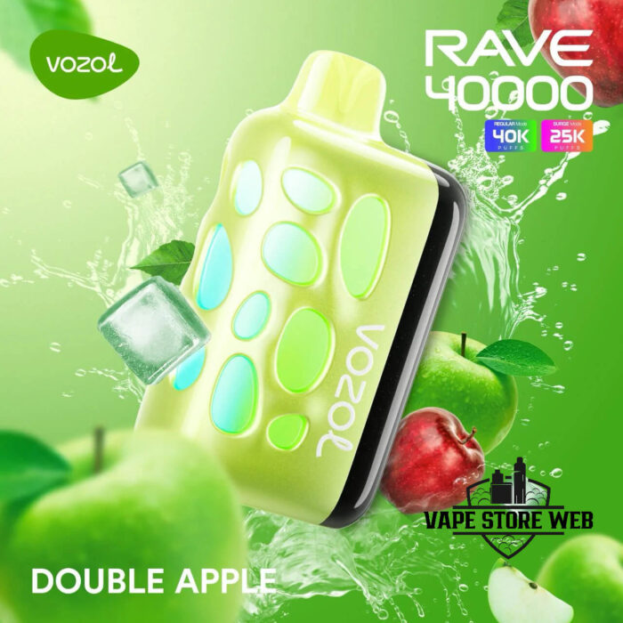 VOZOL Rave 40000 Puffs 50MG Disposable Vape Price in Dubai Double Apple
