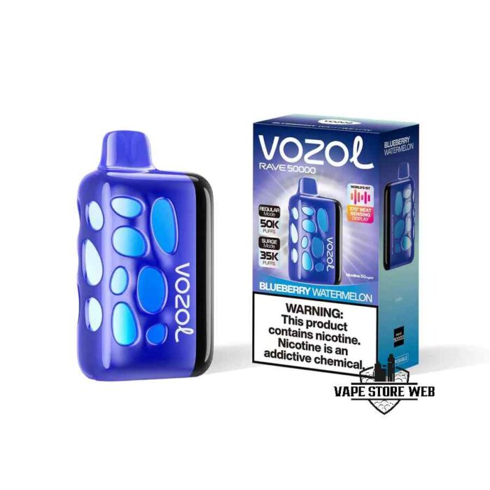 VOZOL Rave 50000 Puffs 50MG Disposable Vape Price in Dubai Blueberry Watermelon
