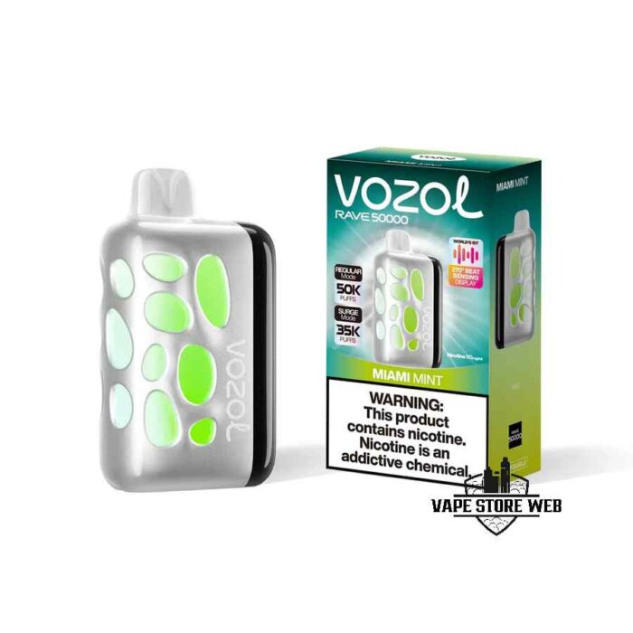 VOZOL Rave 50000 Puffs 50MG Disposable Vape Price in Dubai Miami Mint