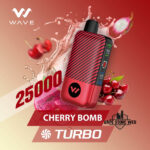 WAVE Turbo 25000 Puffs 50MG Disposable Vape Price in Dubai CHERRY BOMB