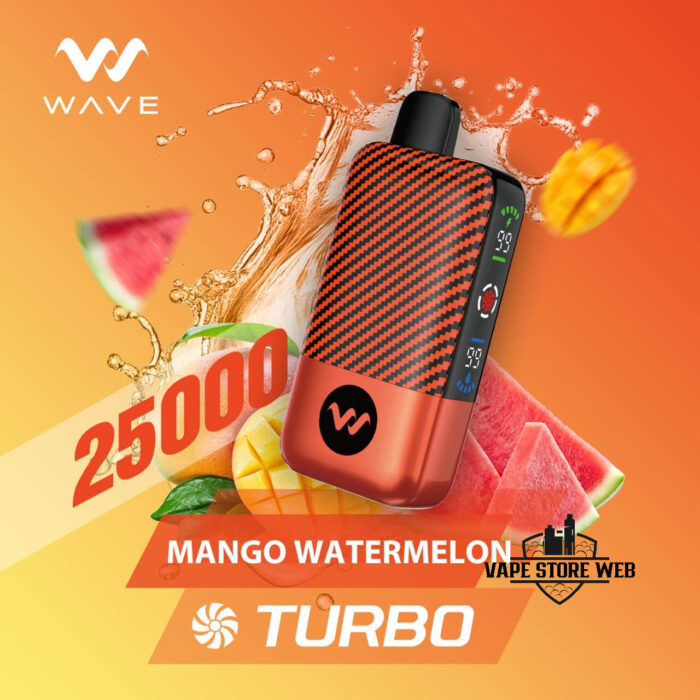 WAVE Turbo 25000 Puffs 50MG Disposable Vape Price in Dubai Mango Watermelon