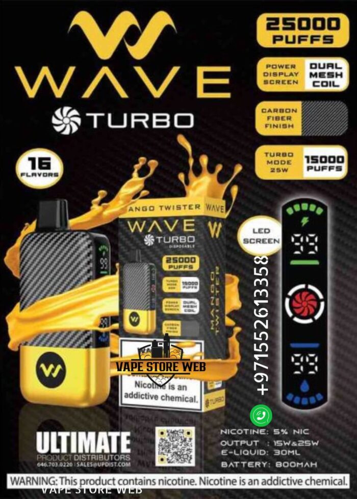 WAVE Turbo 25000 Puffs 50MG Disposable Vape in Dubai