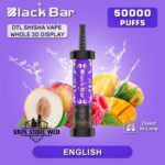 Buy BLACK BAR 50000 Puffs DTL Disposable Vape Price in Dubai English