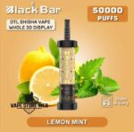 Buy BLACK BAR 50000 Puffs DTL Disposable Vape Price in Dubai Lemon Mint