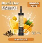 Buy BLACK BAR 50000 Puffs DTL Disposable Vape Price in Dubai Mango Ice