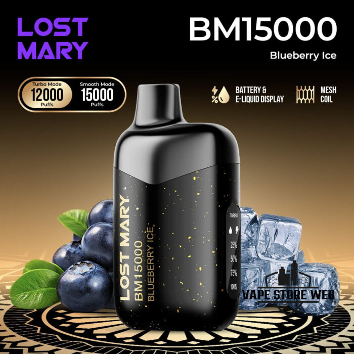 Buy LOST MARY BM15000 Puffs Disposable Vape Price in Dubai Blueberry Ice