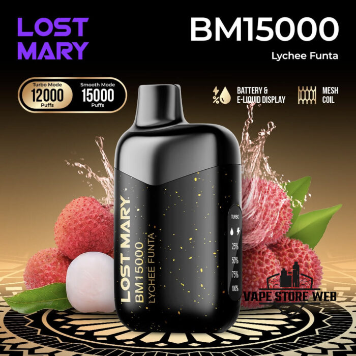 Buy LOST MARY BM15000 Puffs Disposable Vape Price in Dubai Lychee Funta
