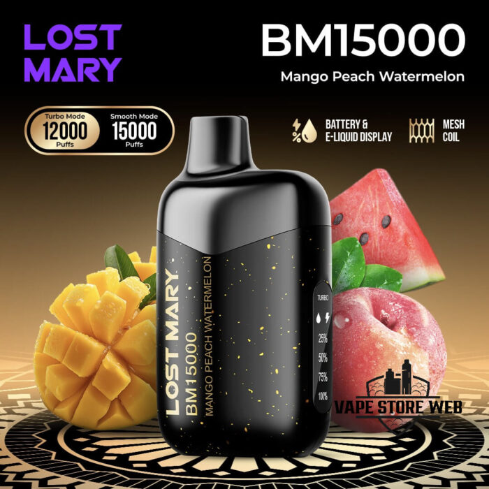 Buy LOST MARY BM15000 Puffs Disposable Vape Price in Dubai Mango Pineapple Watrmelon