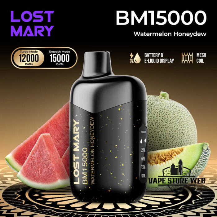 Buy LOST MARY BM15000 Puffs Disposable Vape Price in Dubai Watermelon Honeydew