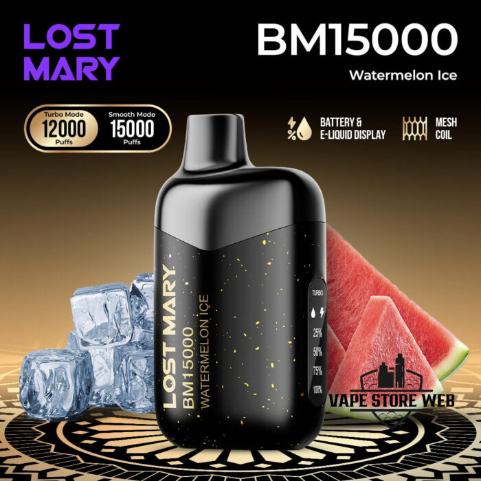 Buy LOST MARY BM15000 Puffs Disposable Vape Price in Dubai Watermelon Ice