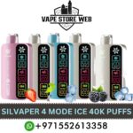 Buy SILVAPER 4 Mode Adjustable Ice 40000 Puffs Disposable Vape in Dubai