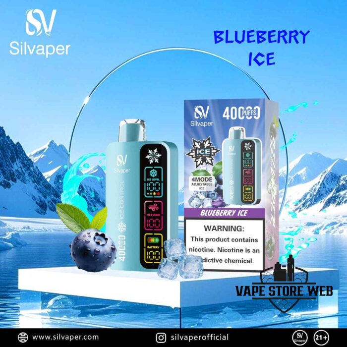 SILVAPER Ice 40000 Puffs Disposable Vape Price in Dubai Blueberry Ice