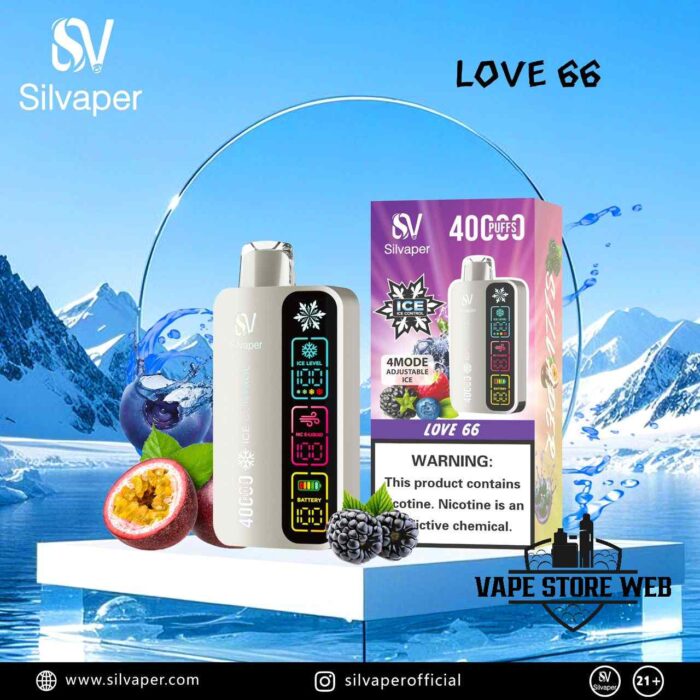 SILVAPER Ice 40000 Puffs Disposable Vape Price in Dubai Love 66