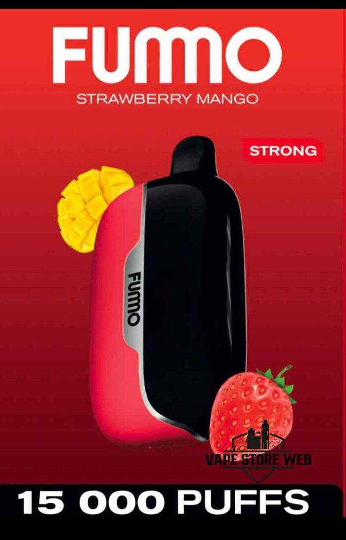 Buy FUMMO Power 15000 Puffs 20MG Disposable Vape Price in Dubai Strawberry Mango