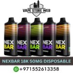 Nexbar 18k Puffs 50MG Disposable Vape in Dubai