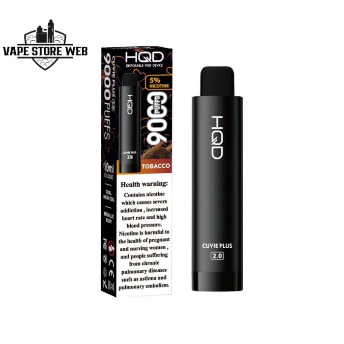 hqd cuvie plus 2.0 9000 puffs disposable vape in dubai tobacco