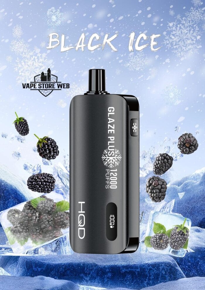 hqd glaze plus 12000 disposable vape black ice
