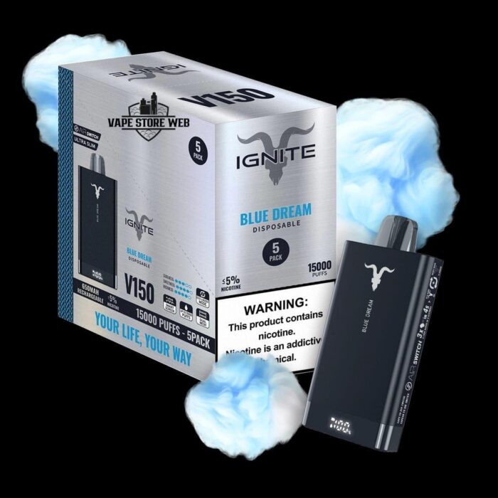 ignite v150 15000 puffs disposable vape in dubai blue dream