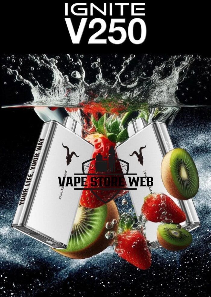 ignite v250 25k puffs disposable vape in dubai strawberry kiwi