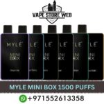 myle mini box 1500 puffs 20mg disposable vape in dubai