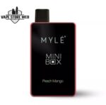 myle mini box 1500 puffs 20mg disposable vape in dubai peach mango