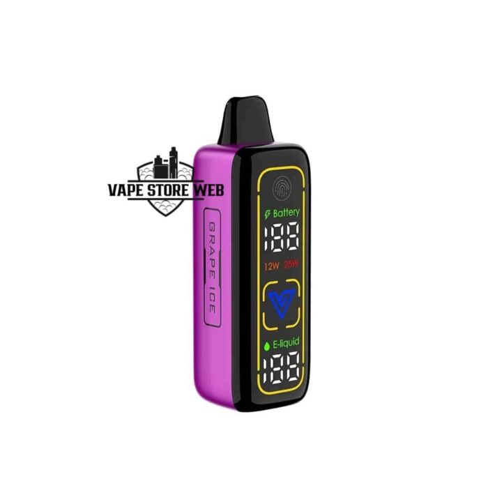 vnsn spark pro 30k puffs disposable vape in dubai grape ice