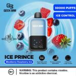 Geek Bar Ice Prince 50000 Puffs Disposable Vape bluberry raspberry ice