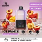 Geek Bar Ice Prince 50000 Puffs Disposable Vape peach mango watermelon ice