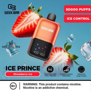 Geek Bar Ice Prince 50000 Puffs Disposable Vape Strawberry Ice