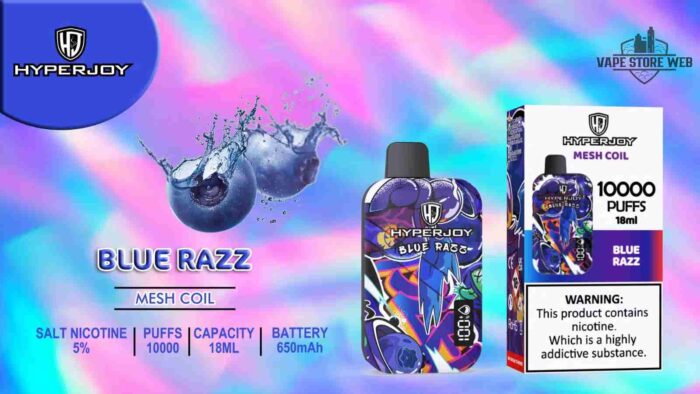 HYPERJOY Limited Edition 10000 Puffs Disposable Vape In UAE blue razz