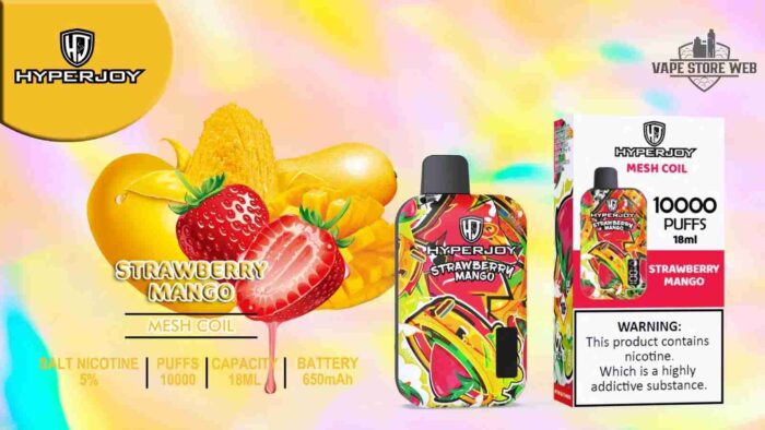HYPERJOY Limited Edition 10000 Puffs Disposable Vape In UAE strawberry mango